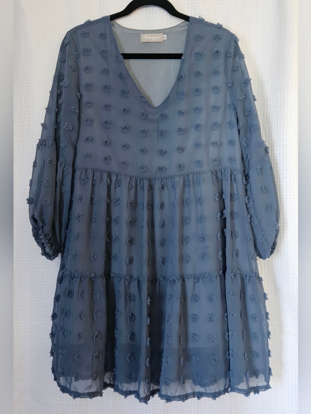 Belongsci Dress Dust Blue Size M